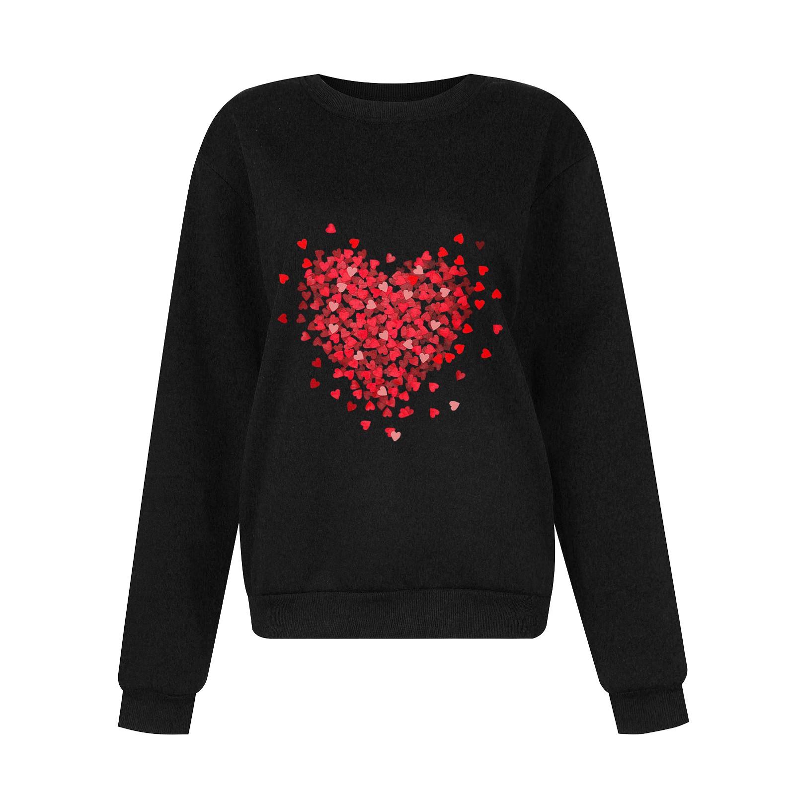 

Повседневный хлопковый пуловер с длинными рукавами и круглым вырезом с принтом, свободная толстовка XL чёрный