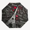 Parisian Romance: Eiffel Tower Chalkboard Art PrintUmbrella, Portable 3-Fold Umbrella for Men & Women,Christmas Gift ES217