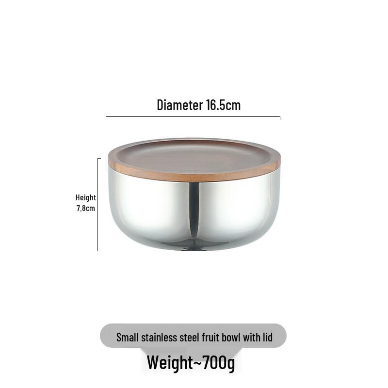 Sealed Stainless Steel Fruit & Snack Plate with Lid