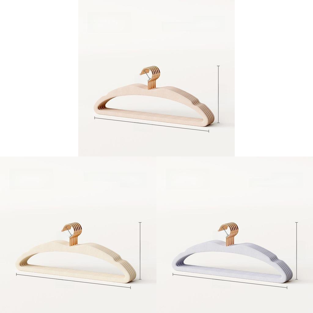 Velvet Coated Clothes Hangers For Shirts Dresses Pants And Suit Storage