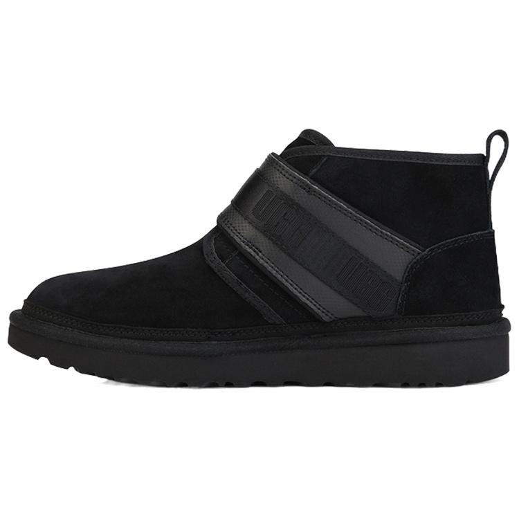 UGG Neumel Snapback Buckle Fleece Lined Snow Boots Black Men s 1118570-BLK EU 45