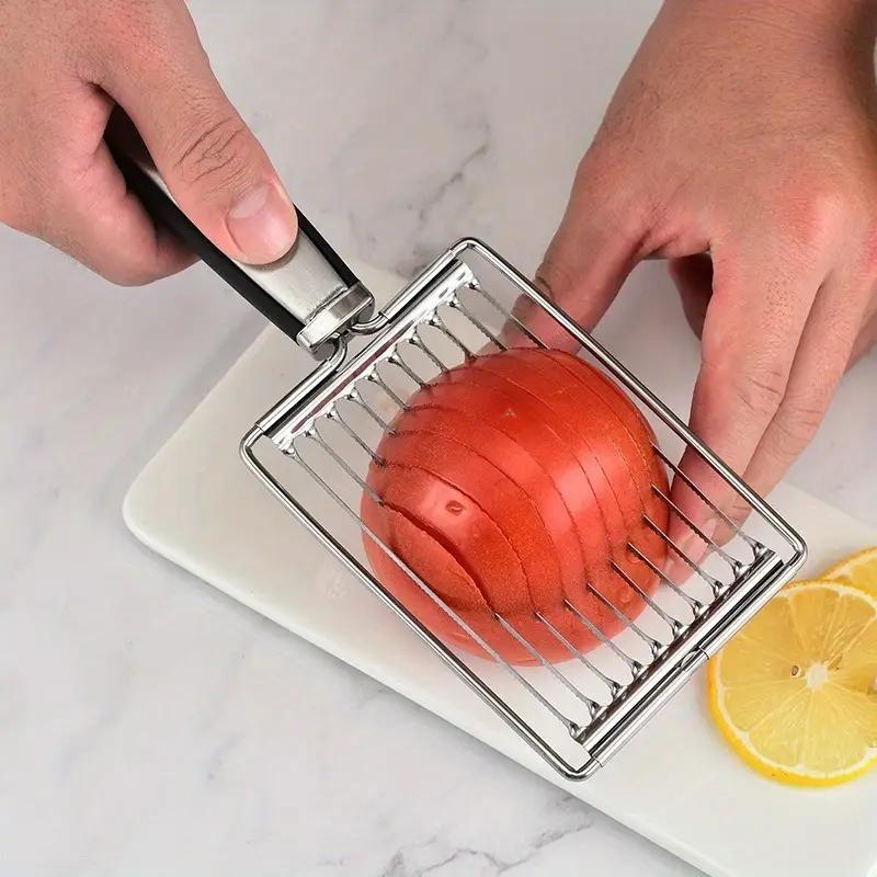 Cortador de Acero Inoxidable para Cebolla Tomate Carne para el Almuerzo Cortador de Huevos con Forma de Flor Cortador de Fruta Utensilios de Cocina