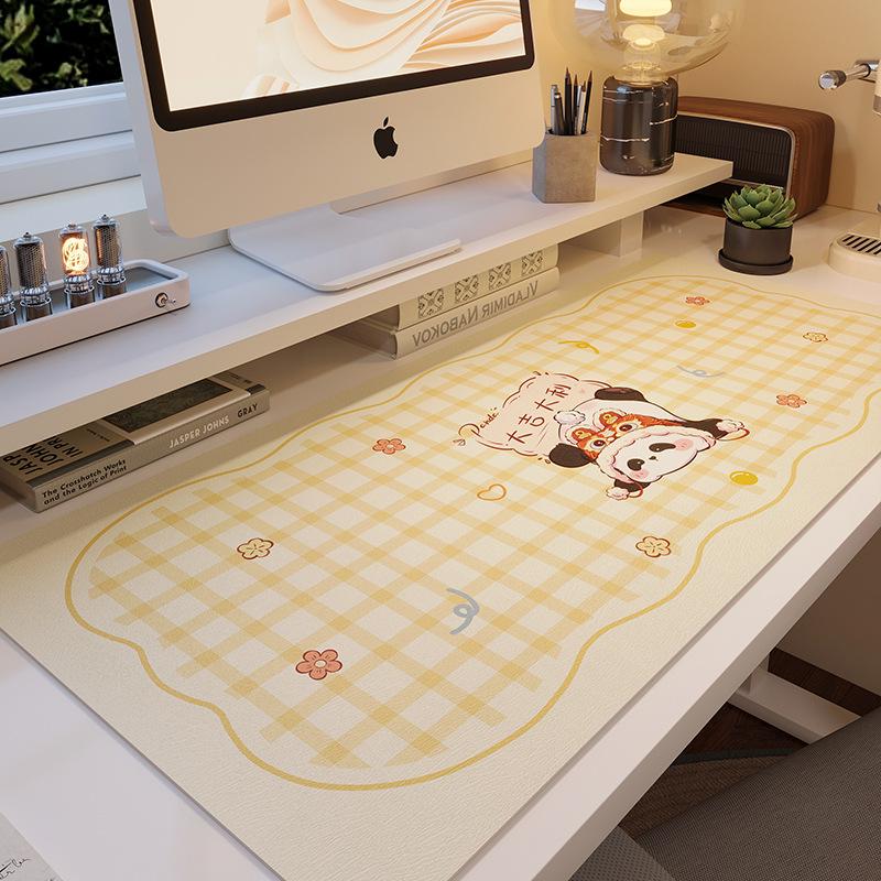 Cartoon Pvc Waterproof, Oil-Proof And Scalding-Proof Leave-In Table Mat Rectangular Leather Desk Tablecloth Dining Table Tea