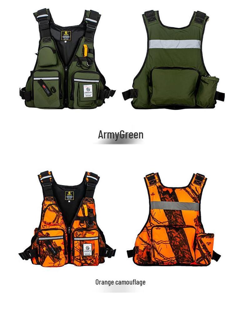 Multifunctional High-Buoyancy Fishing Vest with Customizable Logo for Rock and Sea Fishing