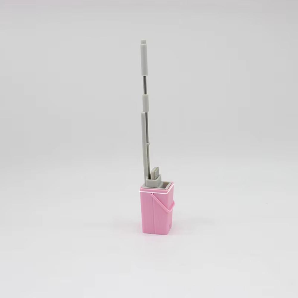 Pretend Play Miniature Cleaning Mop 1/12 Scale Doll Flat Mop Dollhouse Broom Mop  OB11 BJD