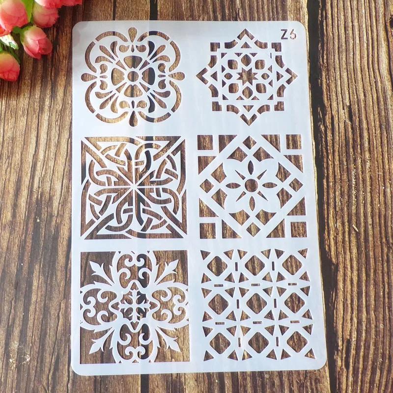 Plantillas de capas de hojas para bricolaje, pintura de pared, álbum de recortes, coloración, relieve, álbum, plantilla de tarjeta decorativa