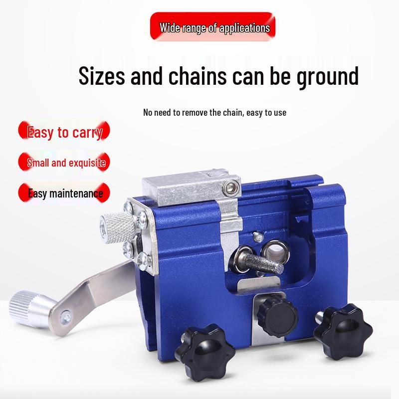 Manual Hand-cranked Chainsaw Chain Sharpener - Portable Handheld Grinder