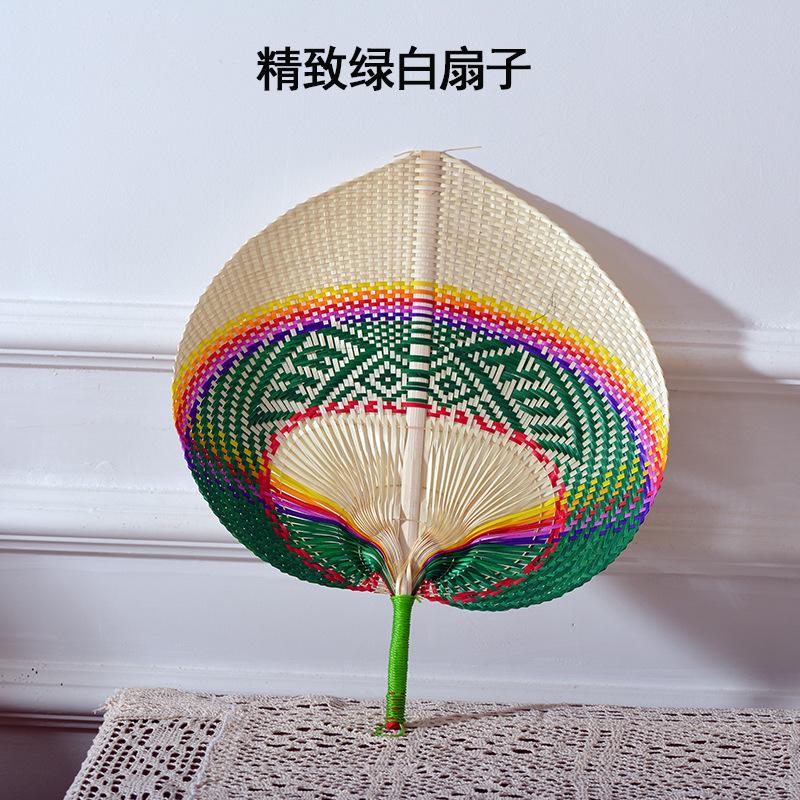 

1 шт. Бамбуковый веер-трещотка с ручным приводом, ручной веер, изысканный веер из чистой соломы, креативный бытовой летний портативный веер-трещотка с ручным приводом