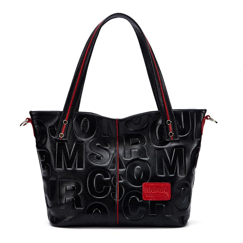 Women's Genuine Leather Bag New Fashionable Top Layer Cowhide Handbag Women's Bag One-shoulder Crossbody Bag