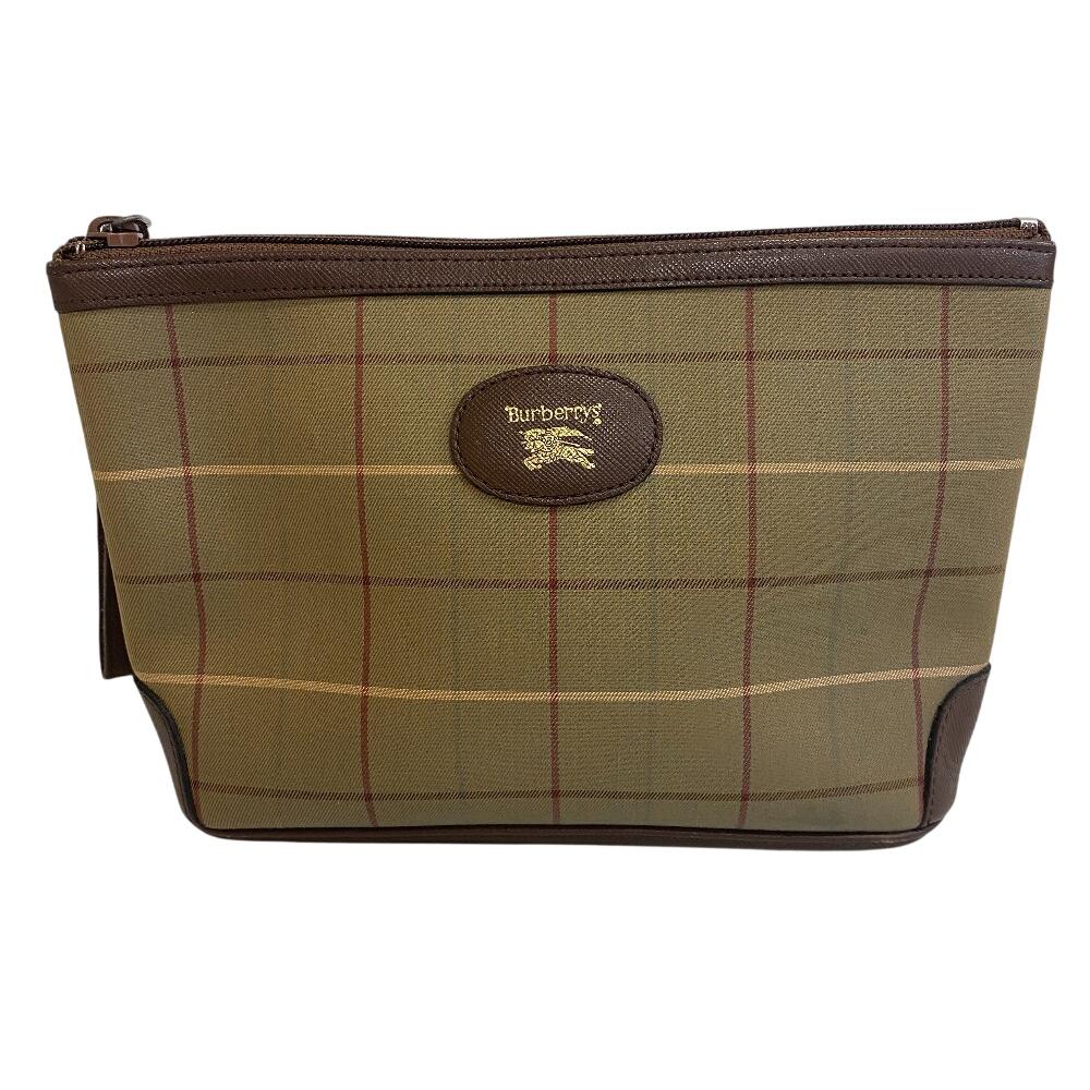 

Burberrys Сумка-клатч деловая Мега-клетка холст Клатч Зеленая система холст мужская Б/у