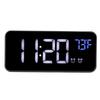 LED Digital Alarm Clock Thermometer with Snooze USB Charging Bedroom Office DecorationBlack