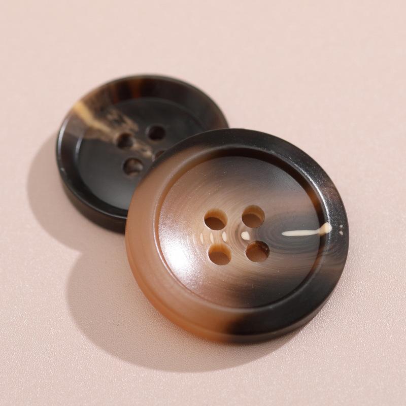 10Pcs Button Button Trench Coat Women'S Resin Black Button High-End Men'S Suit Clothes Coat Accessories Daquan Cardigan Suit