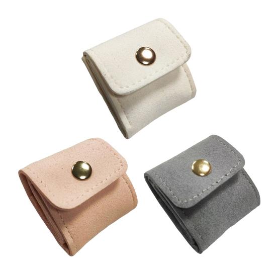 2/3Pcs Jewelry Storage Bags Snap Closure Soft Velvet Lining Multifunctional Mini Travel Jewelry Bag Necklaces Earrings Organizer