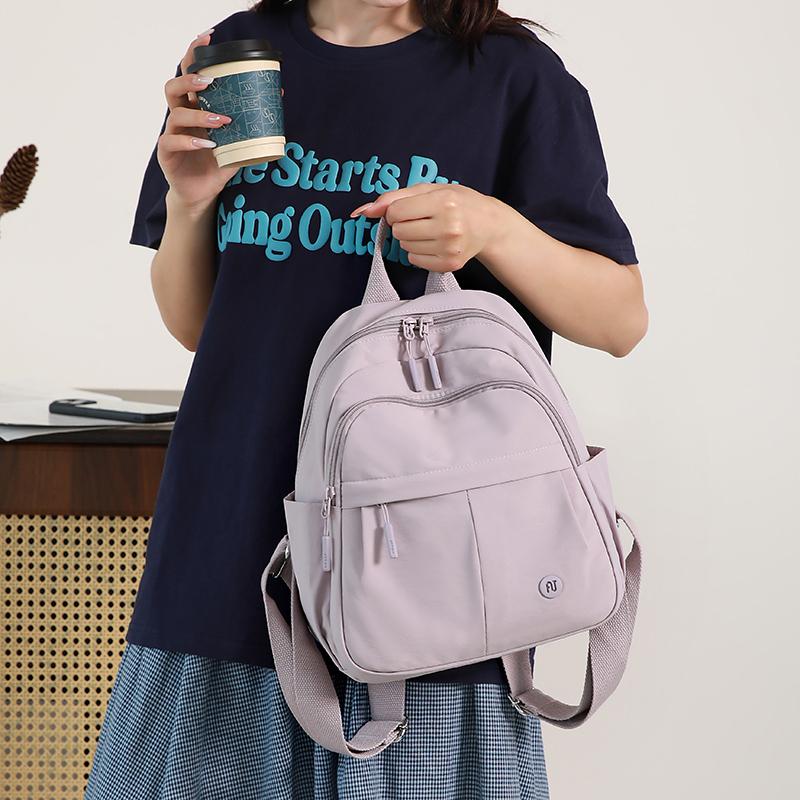 Reiserucksack mit großem Fassungsvermögen, einfarbiger Damenrucksack