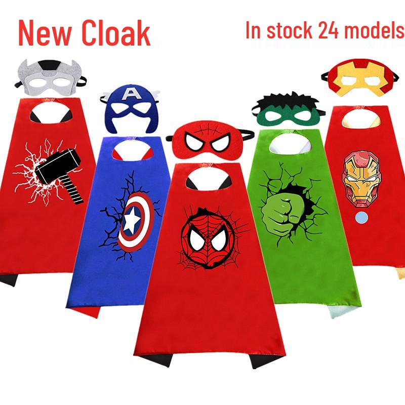 Kids' 3D Superhero Cape Costume for Halloween & Parties