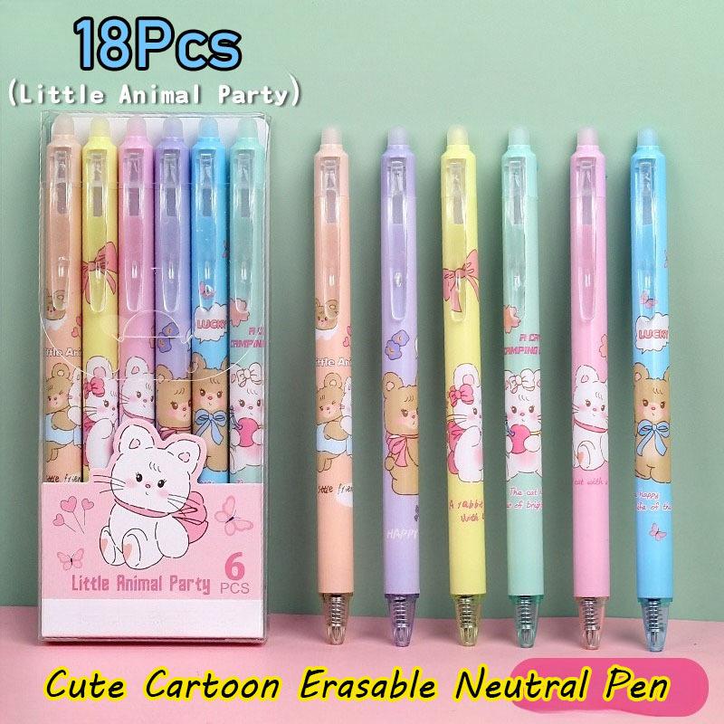 12pcs Erasable Neutral Pen, 0.5mm Black Ink Pen Refill, School Office Supplies Student Writing Test Stationery Pen 12Pcs