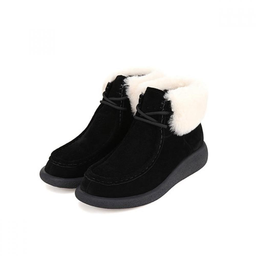 Barbara Leather Suede Fur Ankle Boots Bbh861bk 250mm 18117₽