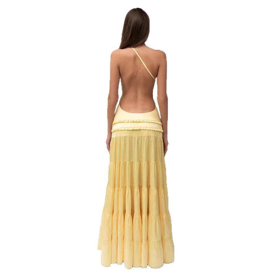 European and American temperament women's clothing summer new backless sleeveless elegant dress fairy skirt suspender slim women's long dress