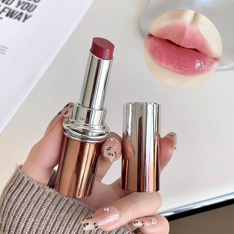 Glossy Mirror Lipstick Gege Bear Red Brown Shade Moisturizing, Waterproof, Long-Lasting, Perfect for Holiday & Party Lip Gloss