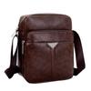 Men's Casual Crossbody Briefcase Backpack Korean Business PU Leather Business Solid Color Messenger Bag