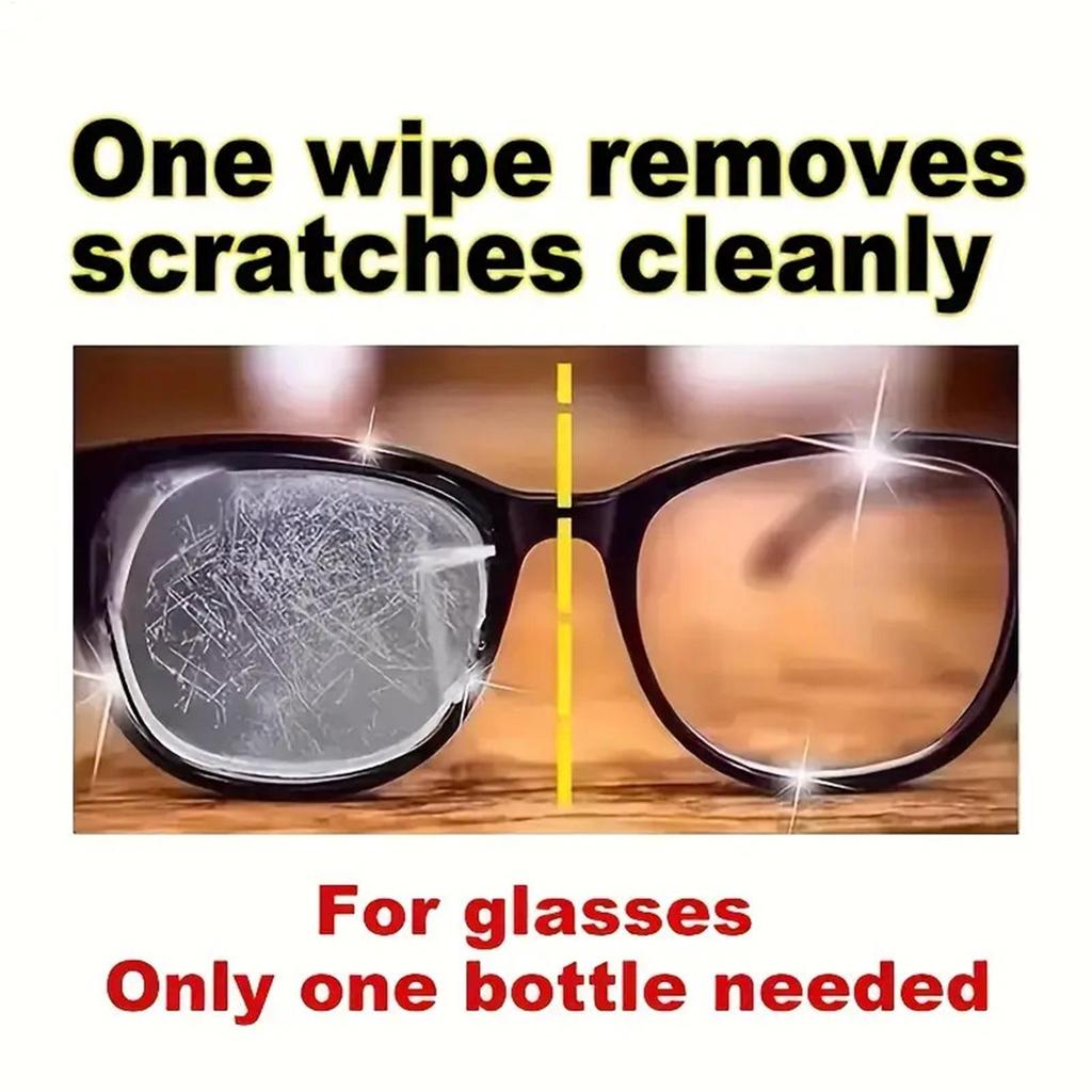 30ml Glass Scratch Remover Anti Fog Sunglasses Cleaner Glasses Polishing Scratch Remover for Camera Mirror Windshield Window