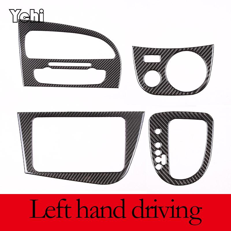 For Mazda MX-5 2016+ Matte Real Carbon Fiber Center Control Gear Shift Panel Multimedia Panel Cover Steering Wheel Frame Sticker