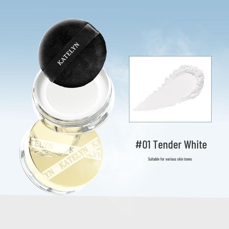 Catherine Long-lasting Waterproof Loose Powder: Sweatproof, Oil Control, Natural Color, Skin-smooth Setting. Invisible Pores. 15g