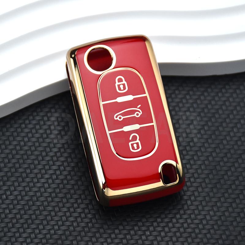 For Citroen C2 C3 C4 C5 C6 C8 for Peugeot 107 207 307 307S 308 407 607 TPU 2 3 Buttons Car Remote Key Case Cover