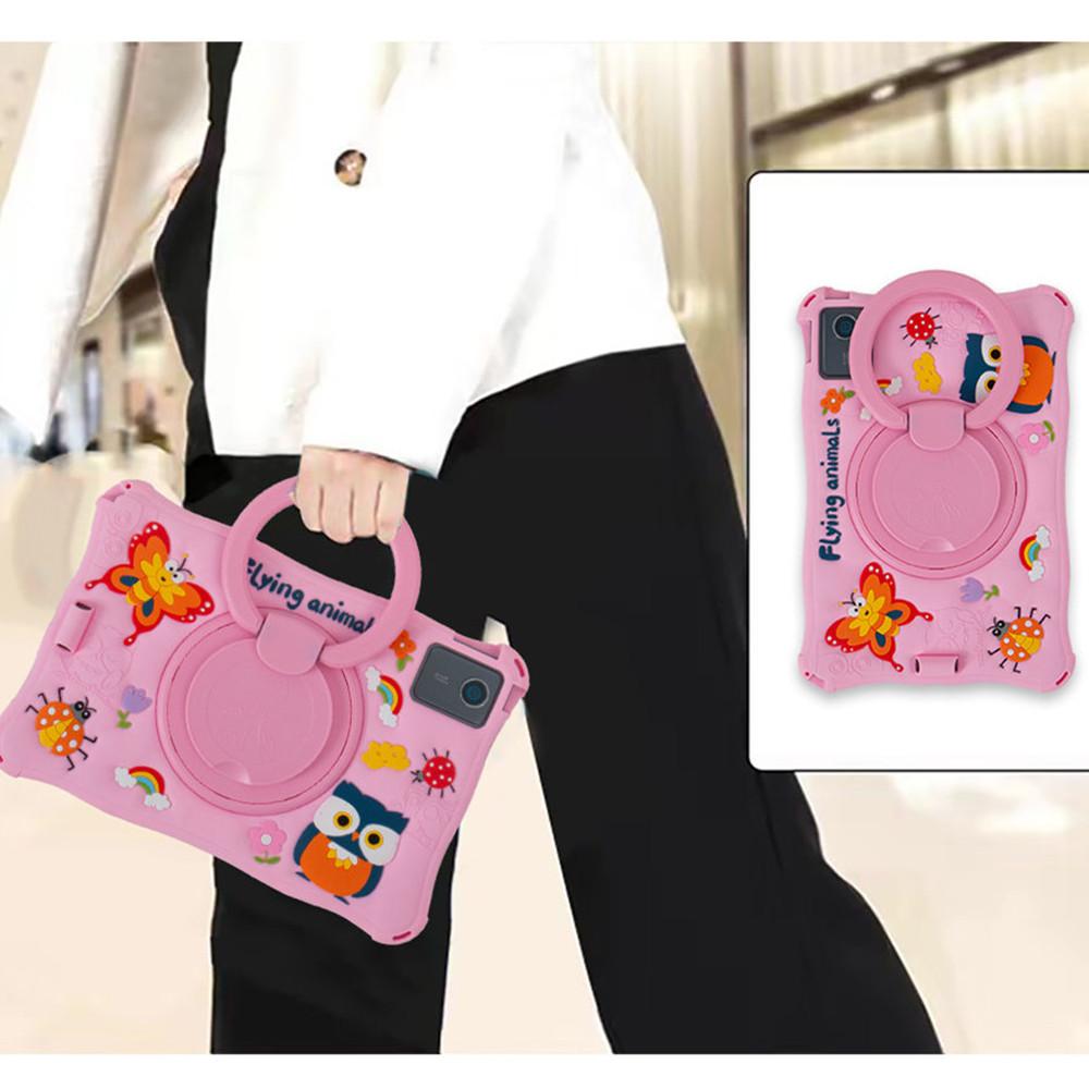 Weiche Silikon-Ständerhülle für Lenovo Xiaoxin Pad 2025 11 Zoll Drehbar Cartoon Tablet-Hülle Für Lenovo Tab M11 TB330FU TB331FC