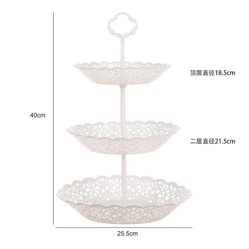 

3-х уровневая подставка для торта, белая стойка, послеобеденный чай, свадебная тарелка для кексов, праздничная посуда, рождественские украшения на день рождения, подставка для десерта