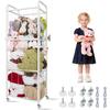 AKOZLIN Plush Toy Swivel Casters with Straps for Easy Large Capacity Display Case for Body Pillows and Plush Ideal for Living and Includes Japanese 46