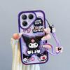KEYSION Shockproof Case for TECNO Pova 7 Ultra 5G with Lanyard Soft Silicone Cute 3D Cartoon Doll Phone Back Cover for Pova 7 Ultra