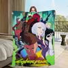 Cyberpunk Edgerunners Blanket Soft Cozy Plush Throw for Living Room Office Bedroom Perfect Birthday Gift for Kids and Gamers