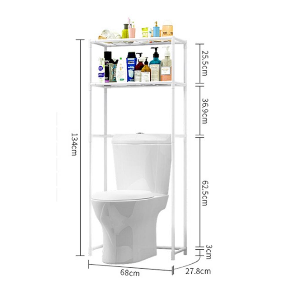 3 Tier Over Bathroom Storage Rack Solid Anti-rust Non-slip Toilet Storage Rack Laundry Washing Machine Space Saver