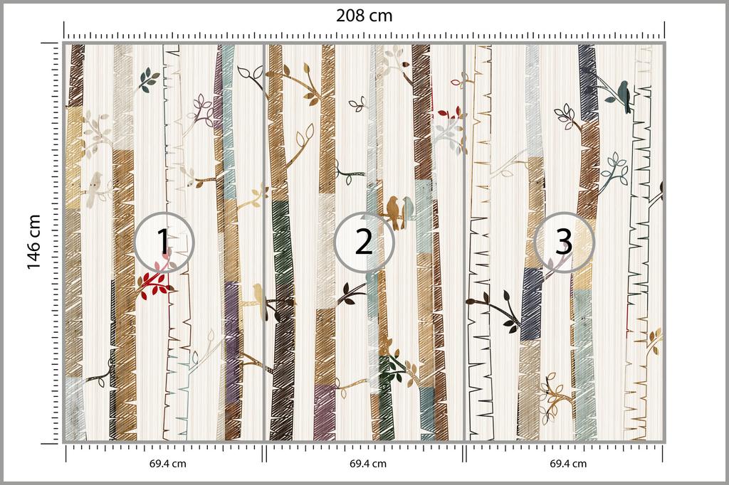 Photomural Forest Self-Adhesive Mural 208x146