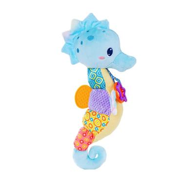Musikalische Seepferdchen-Rassel für Babys, Kuscheltier für Kleinkinder, weiches Spielzeug mit leuchtenden Farben und Knistergeräuschen, Geschenkidee für Neugeborene