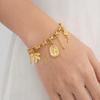 Bow Hollow Bracelet Love Heart Charm Bangle Elegant Gold Plated Bracelet  Party