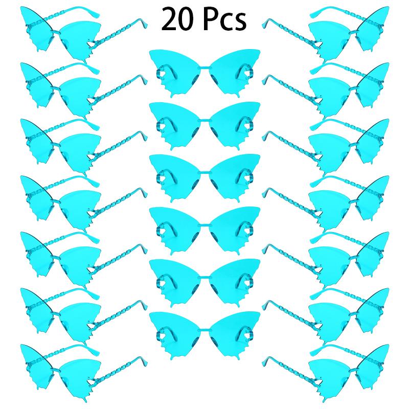 20 Pcs Rimless Butterfly Shaped Sunglasses Women  New In Fashion Multicolor Decor Sun Glasses Trendy Stylish Lady Shades