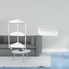Modern Three Tier Corner Shelf Table for Small Easy to Clean End Stand Kitchen Living Room