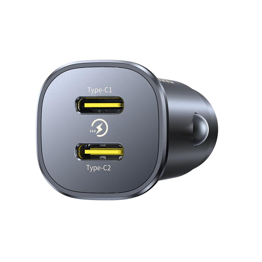 Ładowarka samochodowa 2 x USB-C 30W - czarna