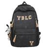 Schoolbag Chinese and college students couple backpack, large capacity English alphabet student leisure travel backpack computer bag