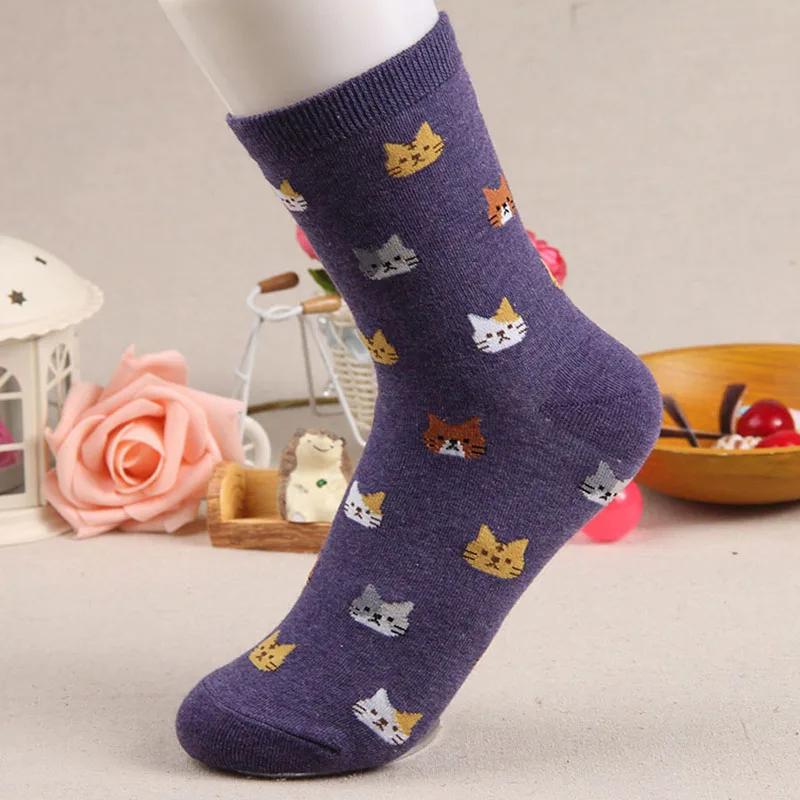 New Cartoon Animal Summer Autumn Cat Lovely For Women Cotton Socks Kitten Meias Sokken Hosiery Ladies Cute Female Dropship
