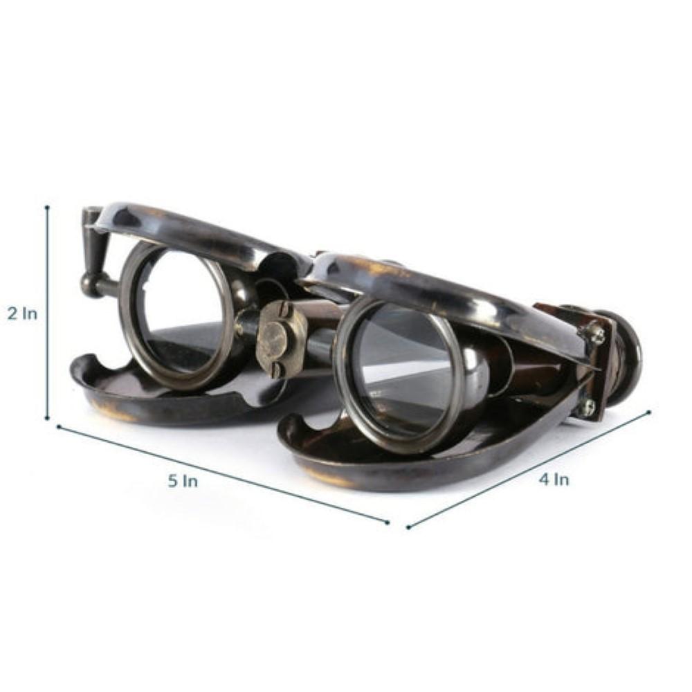 Nautisches Fernglas aus Messing im Vintage-Stil – Massives Messing, 10–16 cm, Antik-Finish