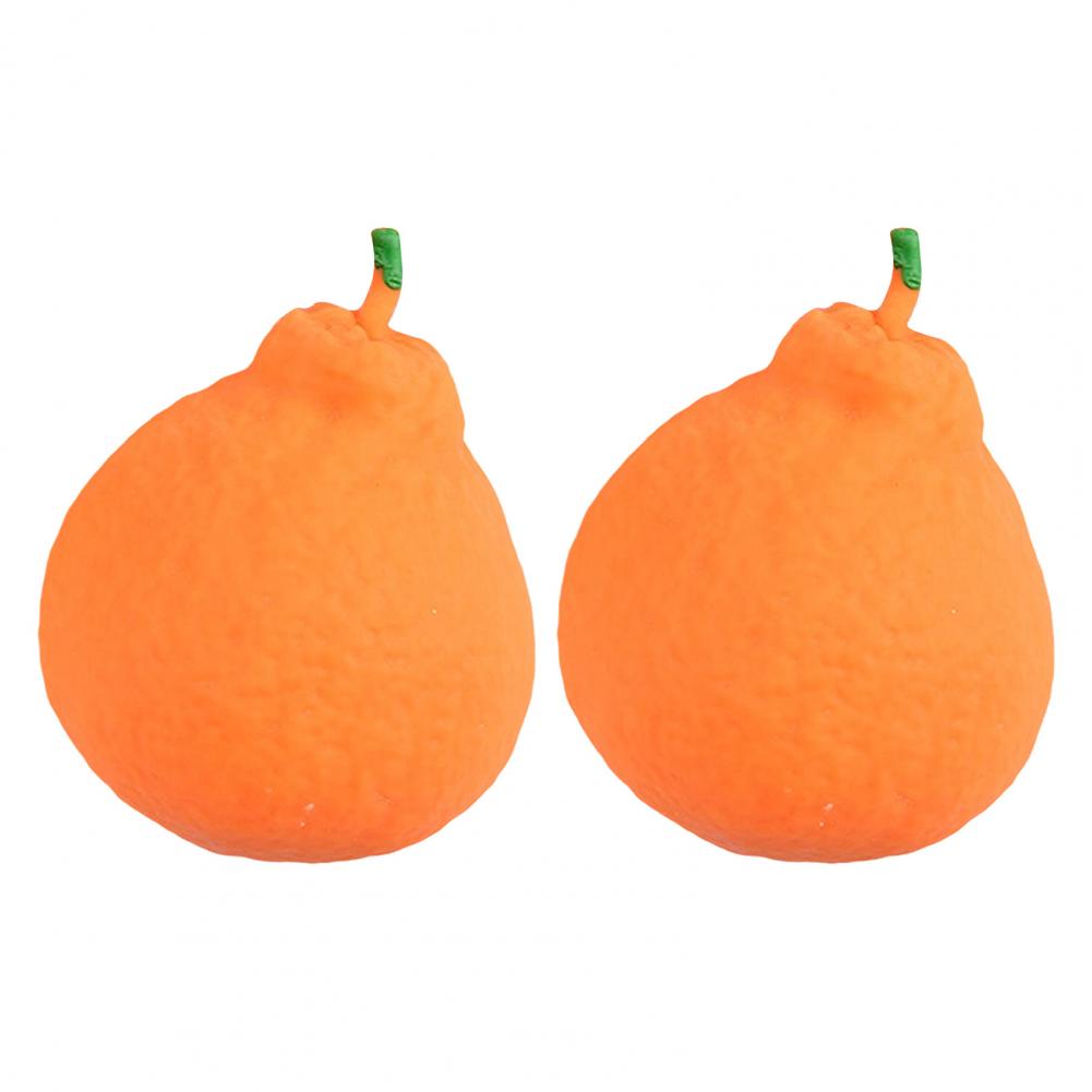 Squeezable Stress Ball 1/2/3 Pcs Orange Squeeze Toy Set Stress Relief Dekopon Tangerine Fidget Toys Mesh Bag Simulation Fruit
