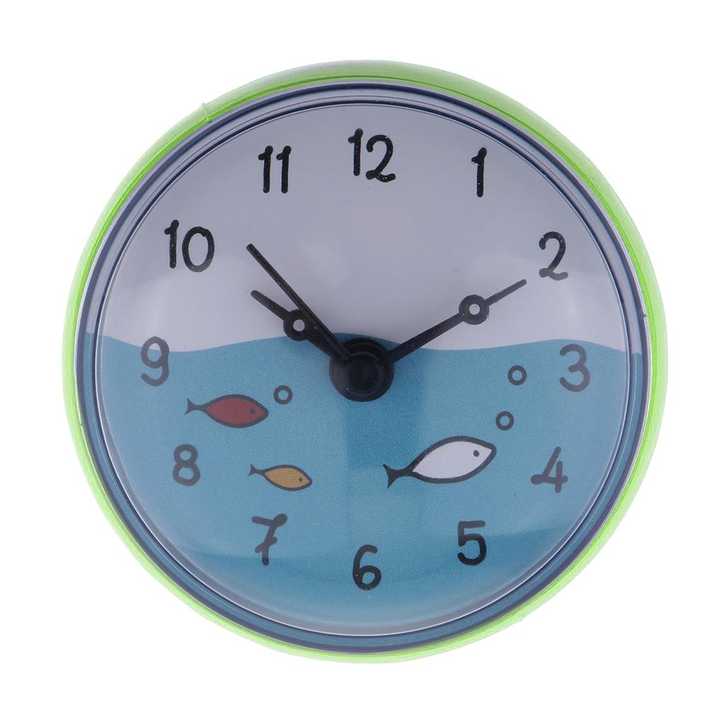

Shower Bath Time Display Wall Clock Machine Blue Silicone Modern Decor for Bathroom and Shower