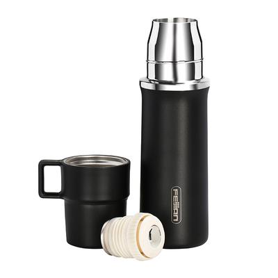 600ml Vacuum Insulation Travel Cup Stainless Steel Double Layer Thermos Handle Cup Lid Vacuum Flask