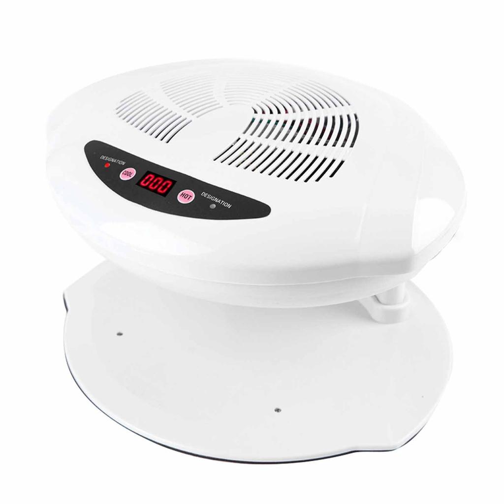 Hot & Cold Air Nail Dryer Warm Cool Nail Polis Drying Fan Manicure Tool White