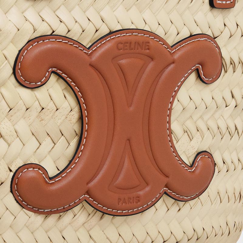 Celine Woven Palm Leaf Shoulder Crossbody Handbag Women handbags Brown 113832CGG-04LU