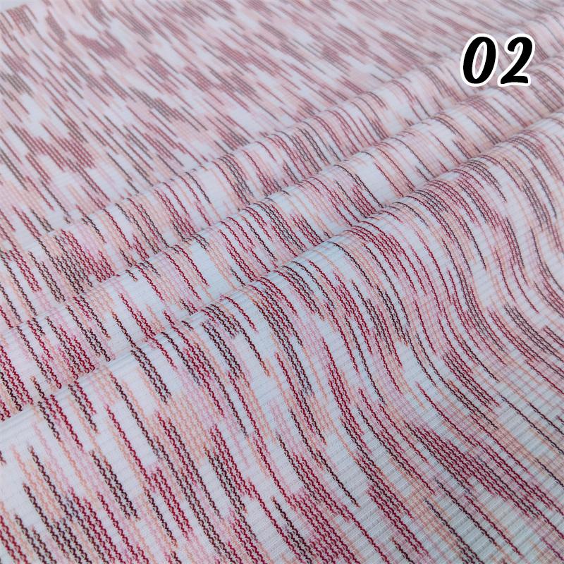 50*150cm High-elastic Striped Knitted Jacquard Fabric DIY Sewing Dress Pants Sweaters Cushion Tie-dyed Designer Fabric