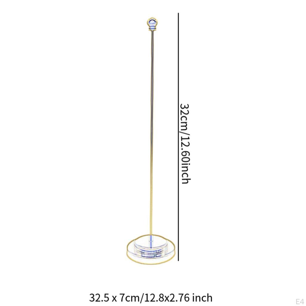 Compact Flag Stand for Desk with Metal Base